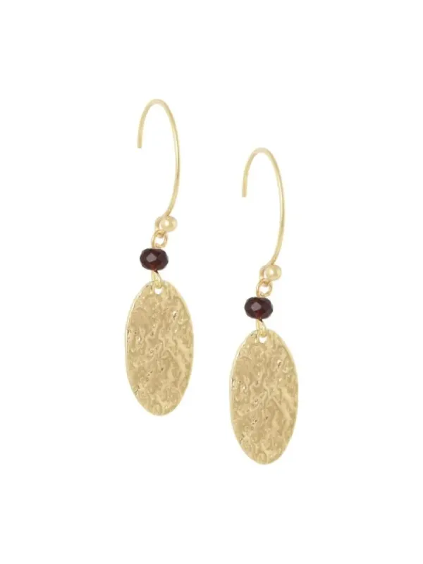 Gehamerde_ovale_oorbellen_met_gemstone