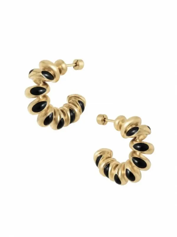 Oorstekers_twist_zwart_goud