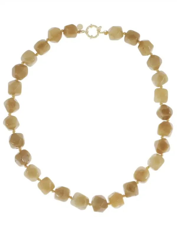 Organische_gemstone_ketting_XL_warm_geel