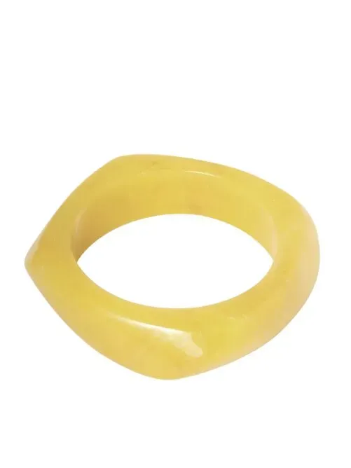Organische_vierkante_bangle___geel