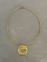 Draad_Choker_met_Matte_organische_Munt_XL_2