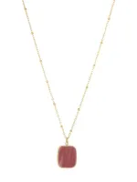Ketting_met_gemstone_hanger_warm_roze