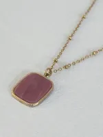 Ketting_met_gemstone_hanger_warm_roze_1