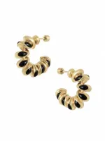 Oorstekers_twist_zwart_goud