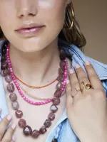 Organische_gemstone_ketting_XL_warm_roze_1