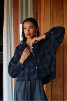 Sarah_Short_Green_Check_Blouse